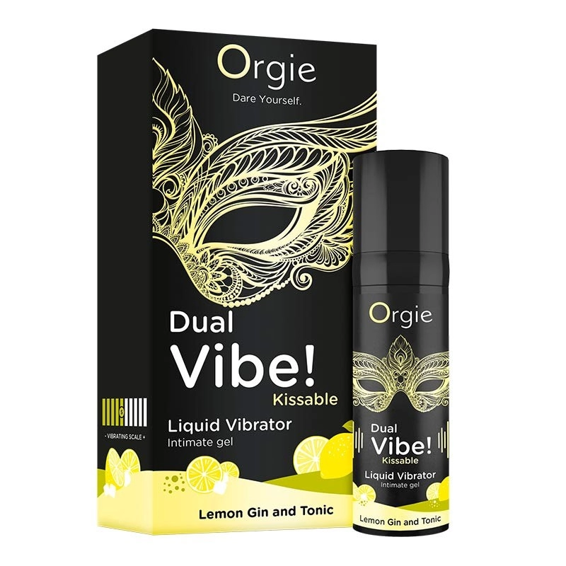 Gel de stimulation Orgie Dual Vibe Kissable (15 ml) - Gin Tonic & Citron