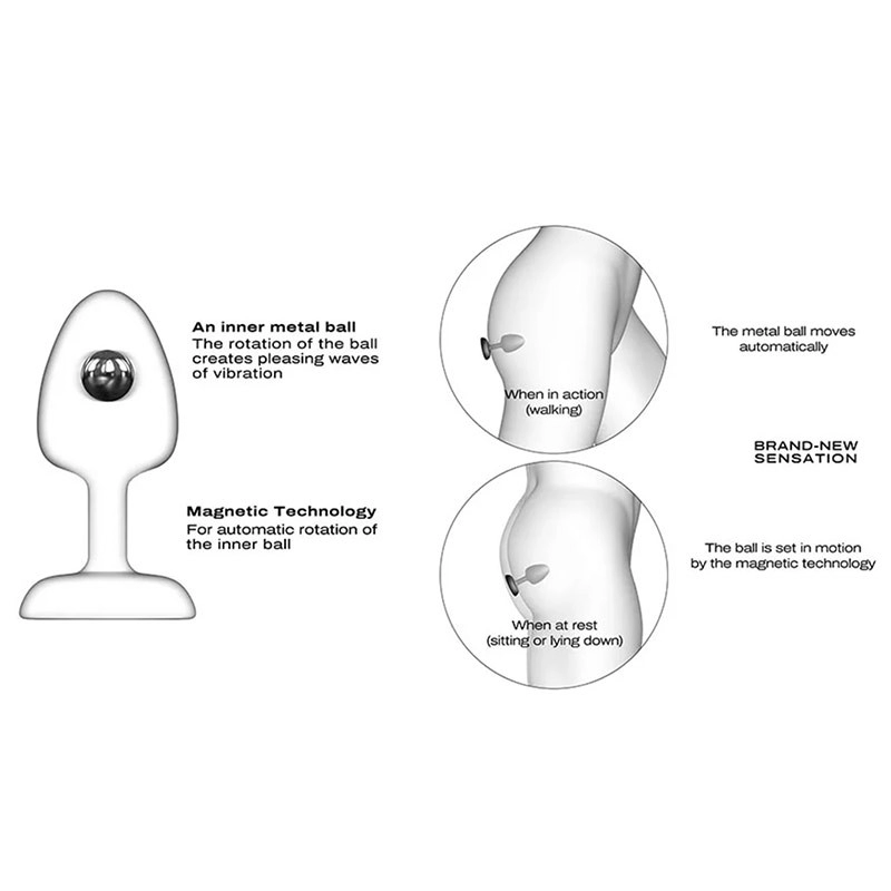 Plug anal avec boule interne stimulante (M) - Dorcel Geisha Plug Infinite