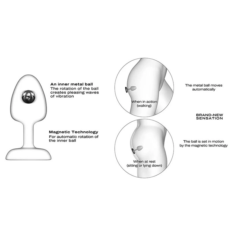 Plug anale con sfera stimolante interna (L) - Dorcel Geisha Plug Infinite