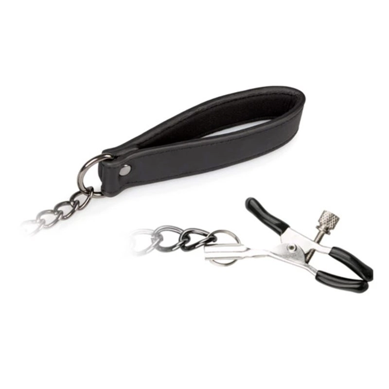 BDSM kit (collar, leash and breast clamps) - EasyToys