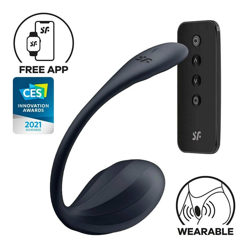 Connected vibrating egg - Satisfyer Ribbed Petal