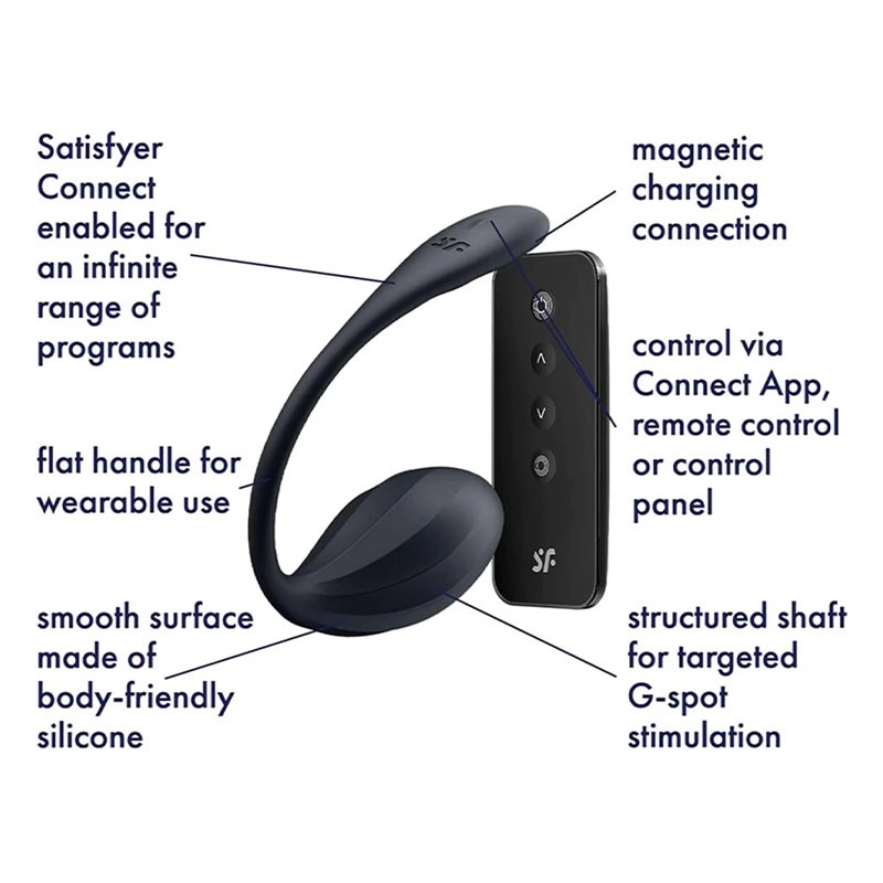 Connected vibrating egg - Satisfyer Ribbed Petal