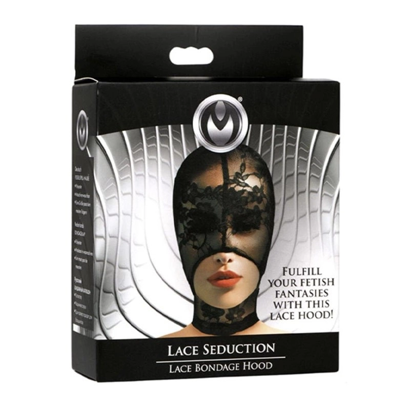 Cagoule en dentelle 1 ouverture - Master Series Lace Seduction