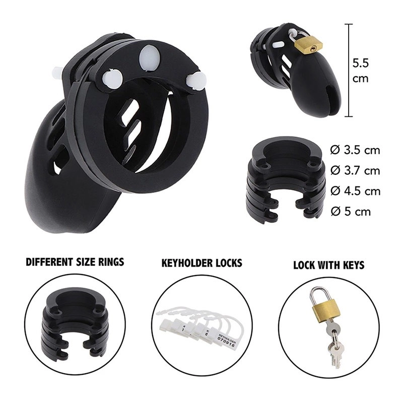 Cage de chasteté en silicone (Small) - Hidden Desire