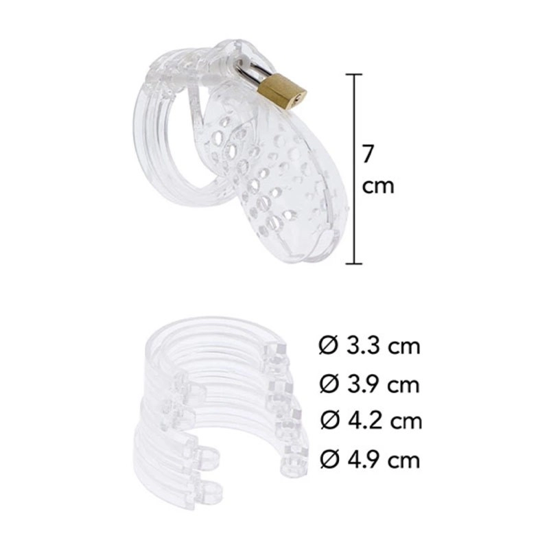 Cage de chasteté en acrylic (transparent) - Hidden Desire