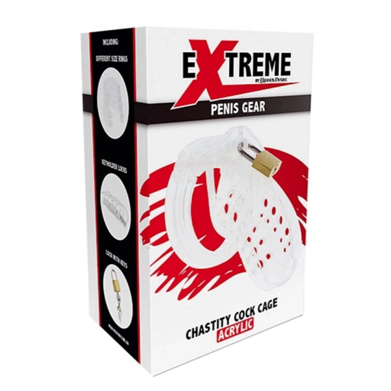 Cage de chasteté en acrylic (transparent) - Hidden Desire