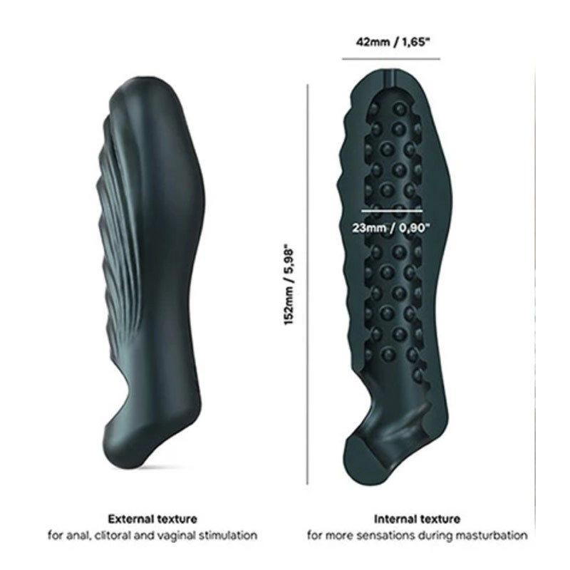 ManWan Ryzer penis case and masturbator - Petrol blue