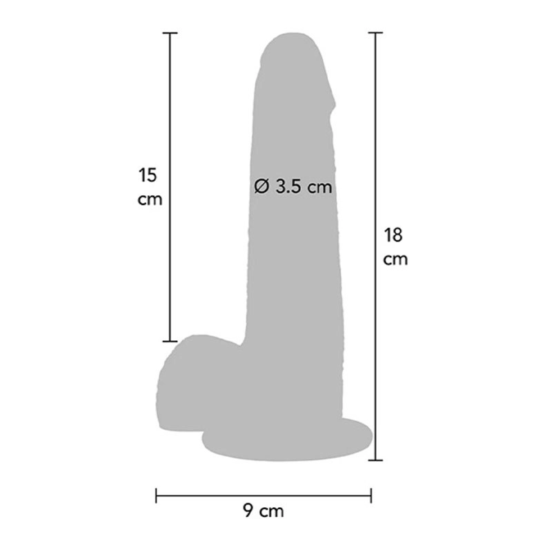 Dildo con prepuzio mobile 15 cm - ToyJoy Get Real