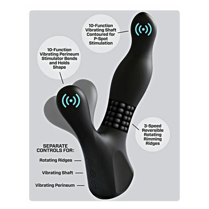 Vibromasseur OptiMALE Rimming P-Massager (prostate + périnée)