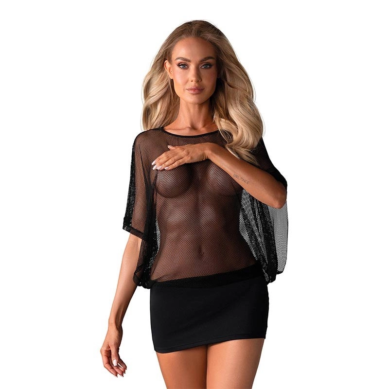 Mini Robe sexy Punker (Noir) - Obsessive