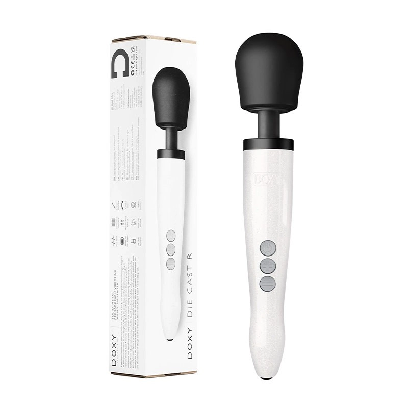 Extrem starker, wiederaufladbarer Vibrator - DOXY Die Cast R (Weiß)