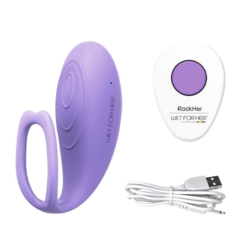 Wet For Her RockHer Scissoring lesbian vibrator