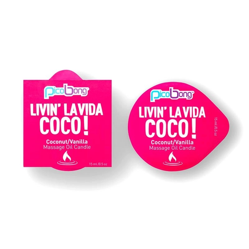 PicoBong Massage Candle “Livin' La Vida Coco!” - Coconut & Vanilla