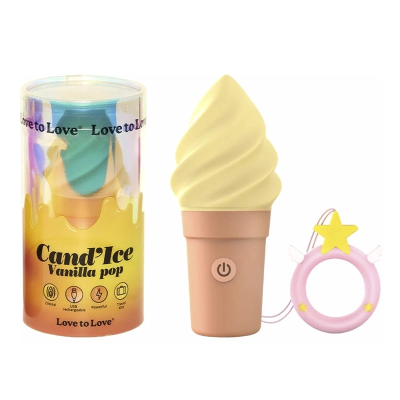 Ice shaped clitoral stimulator - Cand'Ice Vanilla Pop