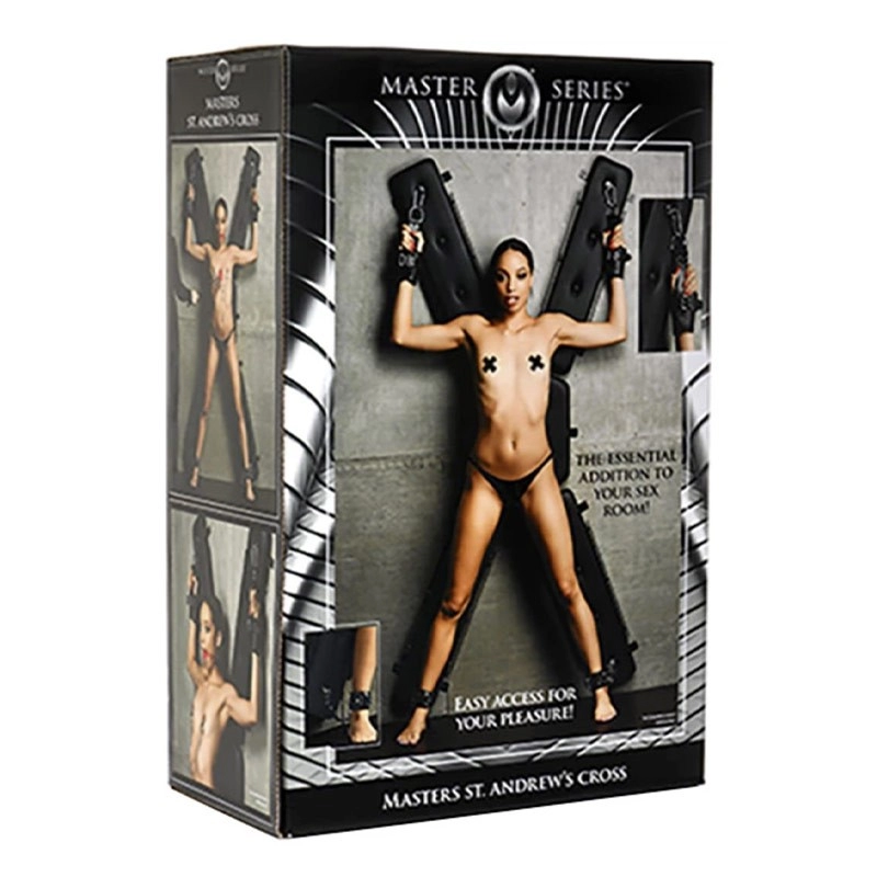 BDSM Andreaskreuz mit 4 Befestigungspunkten - Master Series