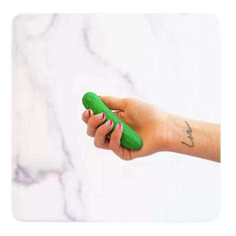 Mini-vibromasseur rechargeable Emojibator Pickle (Cornichon)