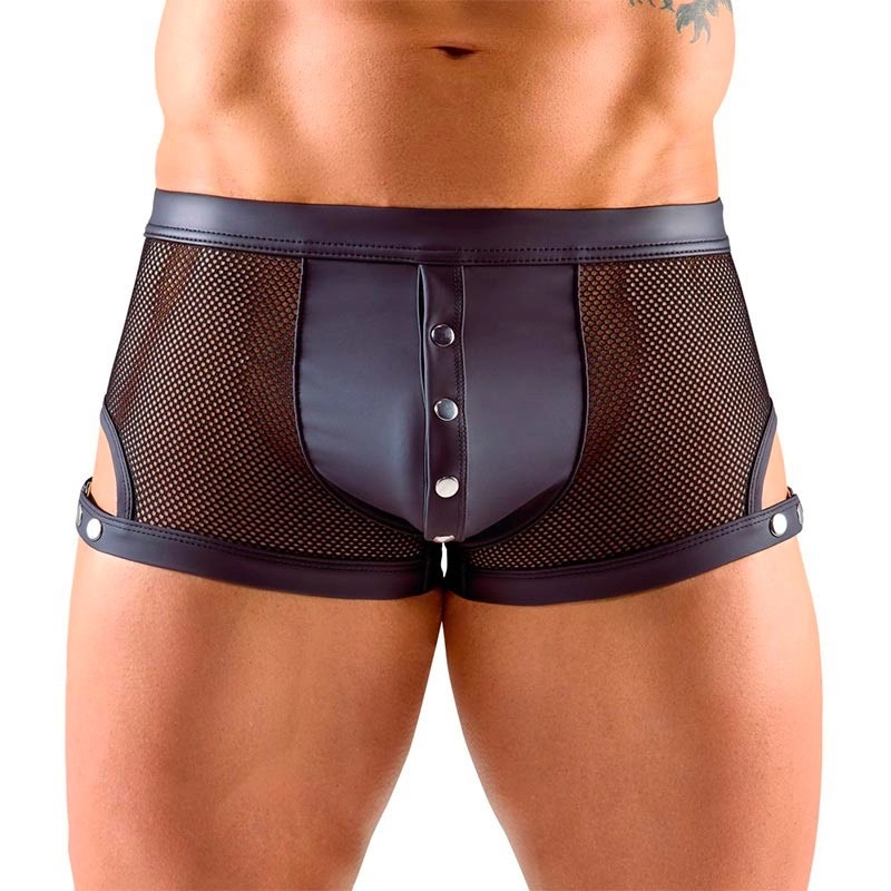 Boxershorts für Männer aus schwarzem Netzgewebe Svenjoyment
