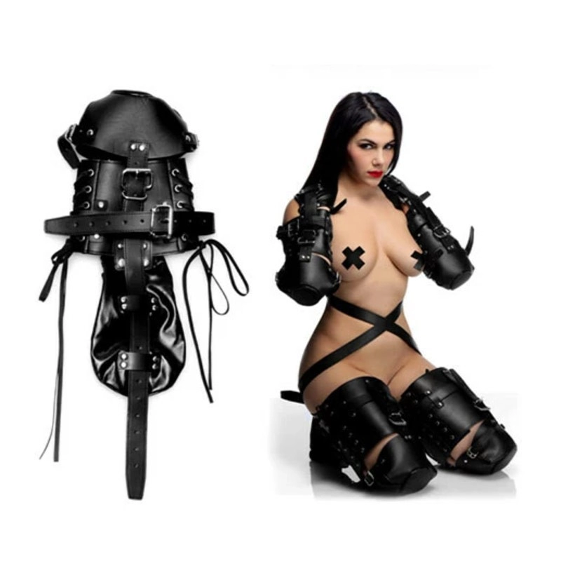 Hand- und Fuß-Zwangsset - Strict Crawler Bondage Set