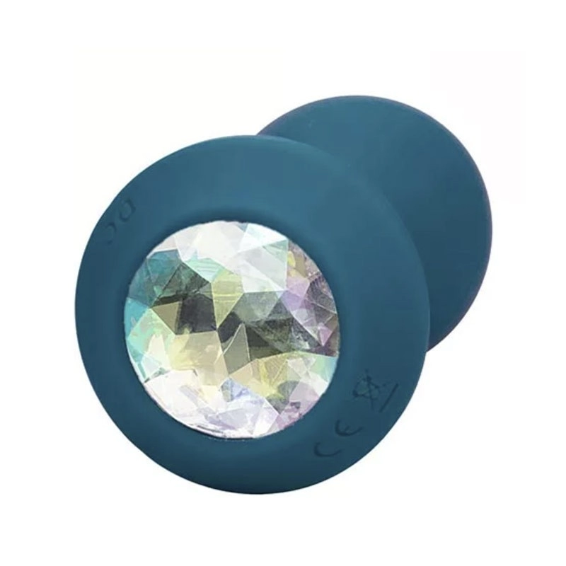 Plug anal vibrant (Bleu pétrole) - CalExotics Power Gem Crystal Probe