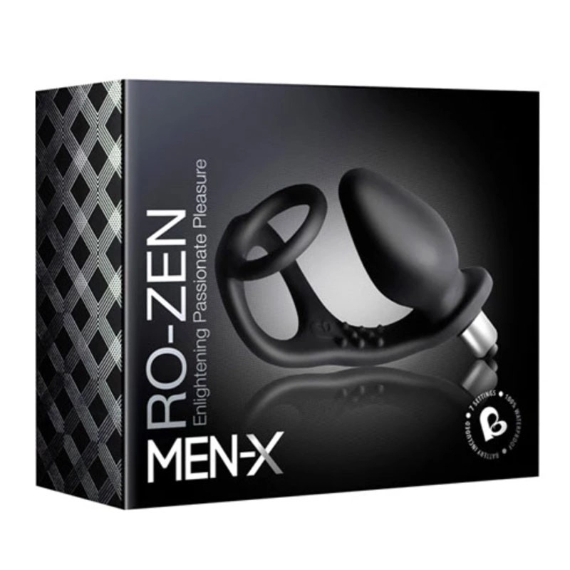Double cock ring & anal stimulator - Rocks-Off RO-ZEN