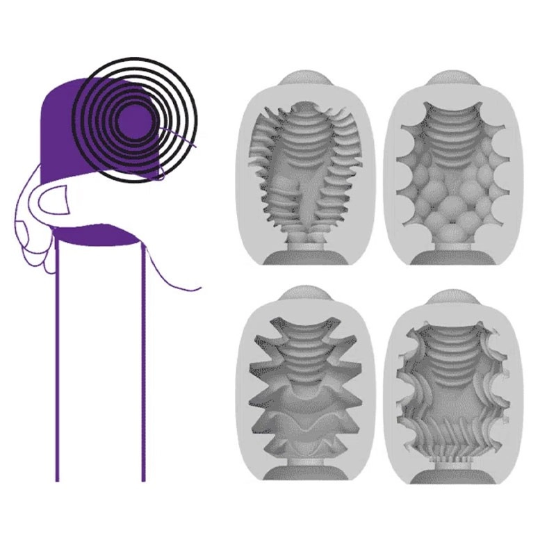 Vibeggs vibrating masturbator - Twisty Tongues