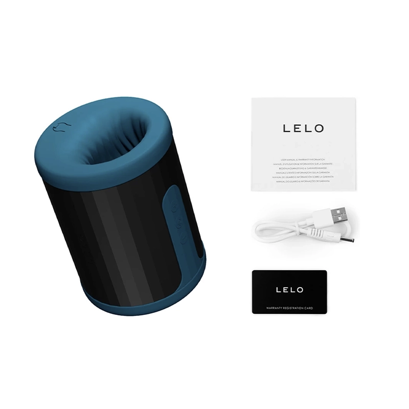 Masturbatore vibrante e connesso LELO F2 (Blu)