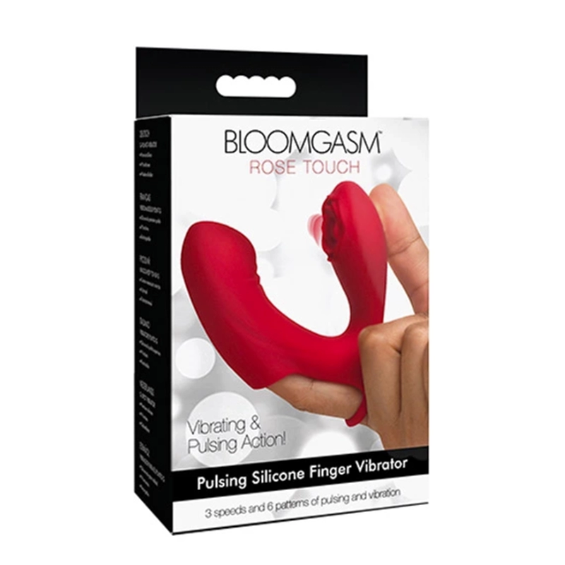 Double stimulation vibrating finger - Bloomgasm Rose Touch