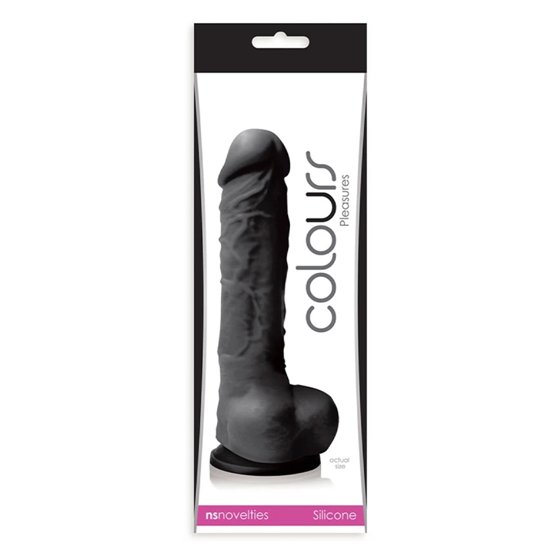 Dildo réaliste Colours Pleasures 18.5 cm (Noir) - NS Novelties