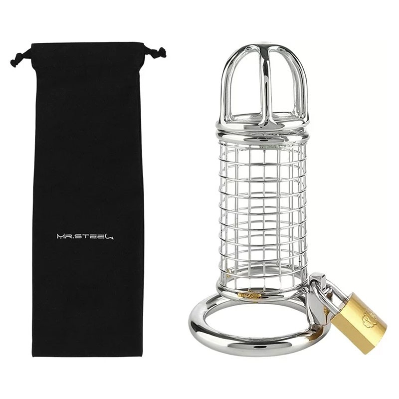 Cage de chasteté en acier inoxydable - Mr. Steel Matrix
