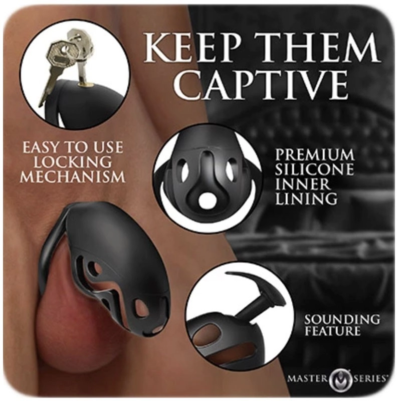 Plastic and silicone chastity cage - Master Series Captor