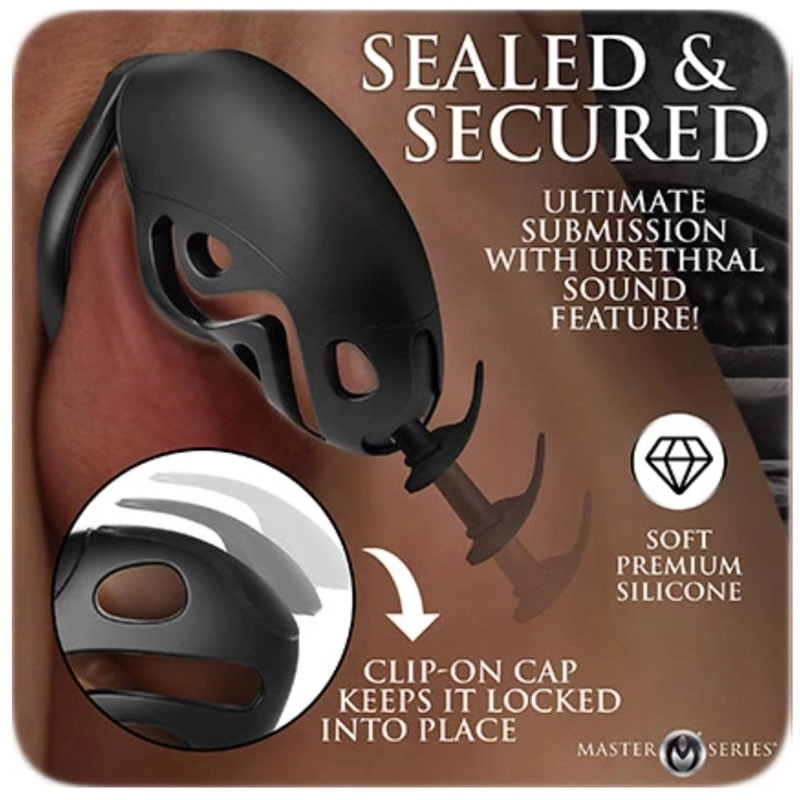 Plastic and silicone chastity cage - Master Series Captor