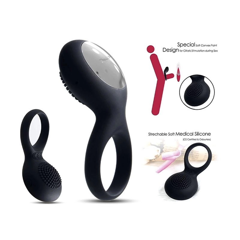 Vibrierender Ring Svakom Tyler (Schwarz)