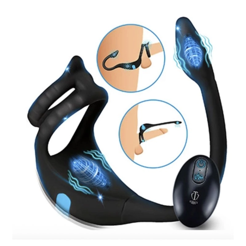 Trinity Men Penis Ring & Anal Stimulator