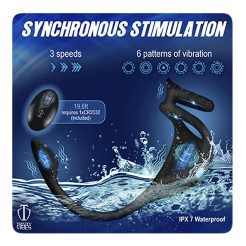 Trinity Men Penis Ring & Anal Stimulator