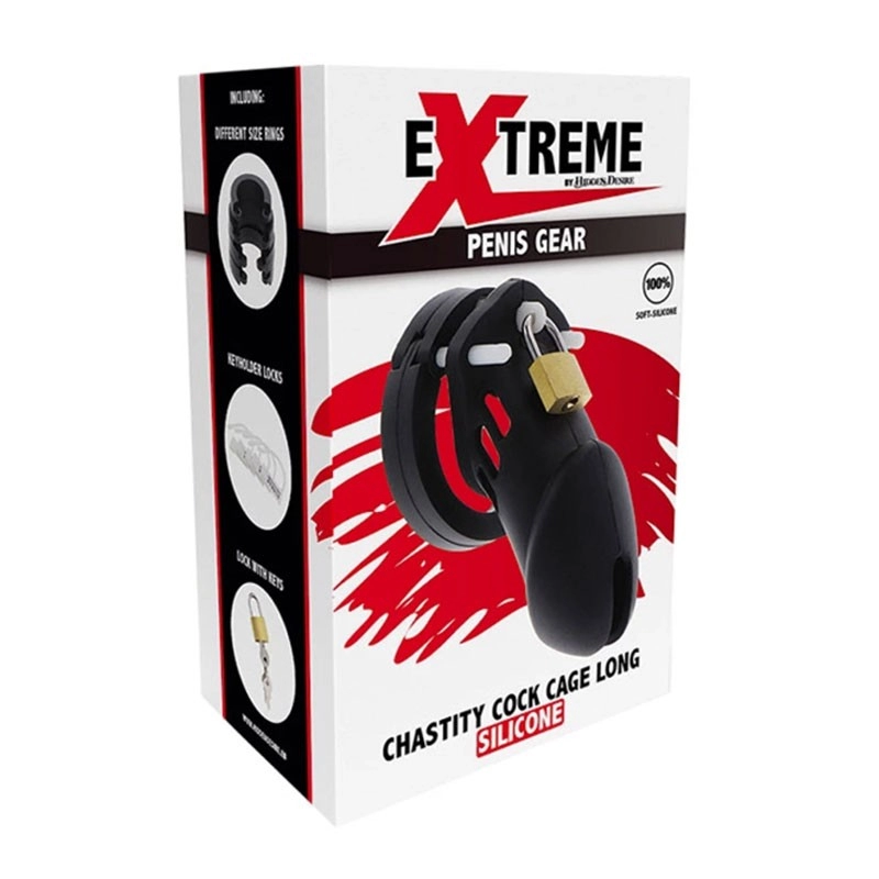 Hidden Desire Long Silicone Chastity Cage