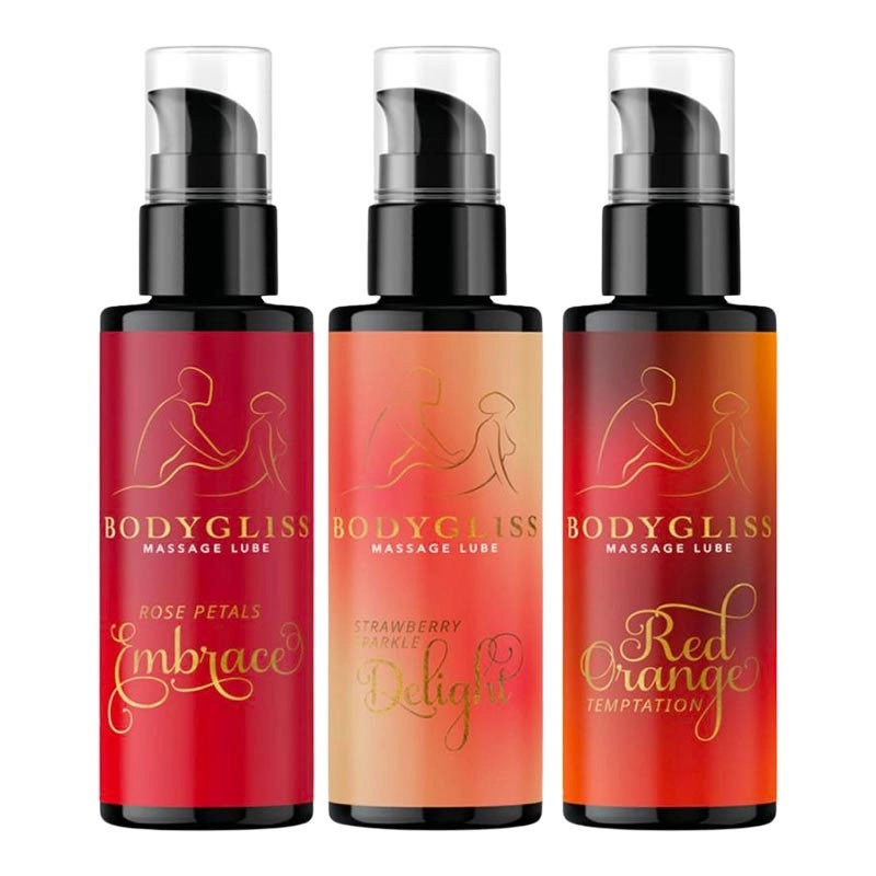 Set d'huiles de massage & lubrifiants 3x 50 ml - Bodygliss Sensual Delight
