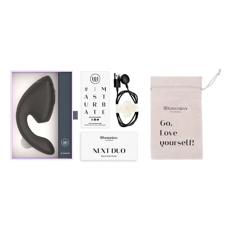 Womanizer NEXT DUO (Noir) - Stimulateur clitoridien et vaginal