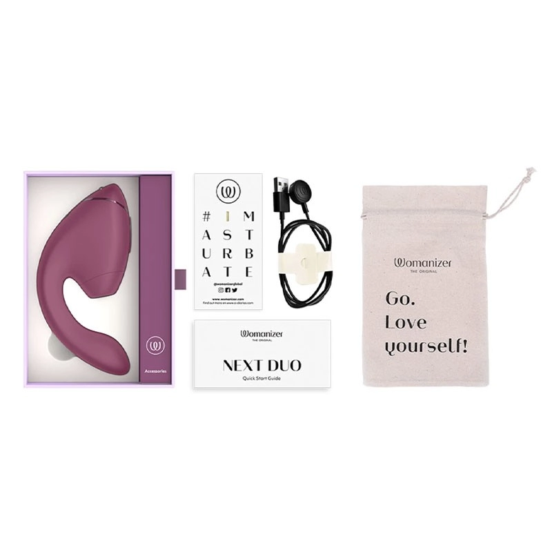 Womanizer NEXT DUO (Dark pink) - Clitoral and vaginal stimulator
