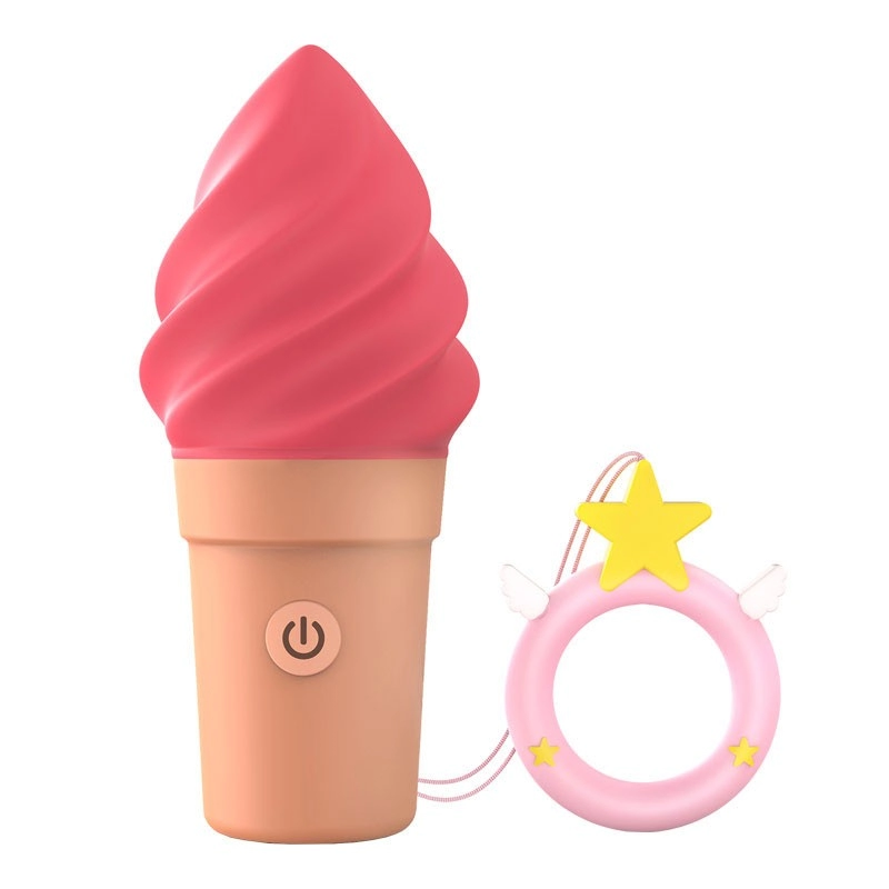 Ice cream-shaped clitoral stimulator - Cand'Ice Raspberry Jolly