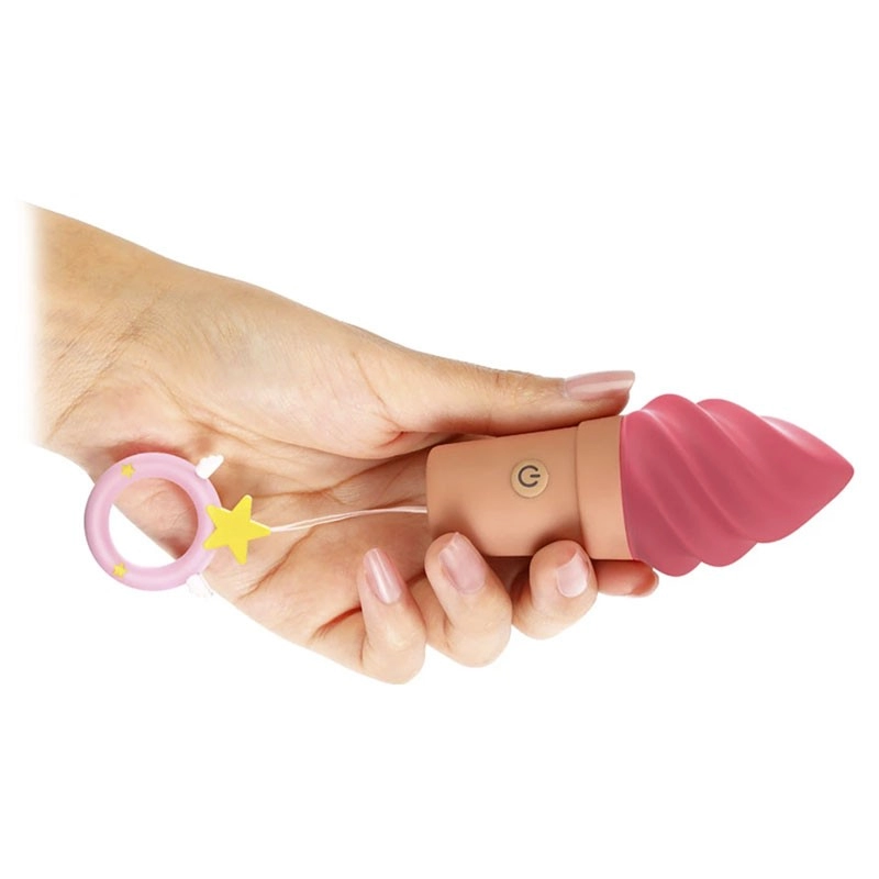 Ice cream-shaped clitoral stimulator - Cand'Ice Raspberry Jolly