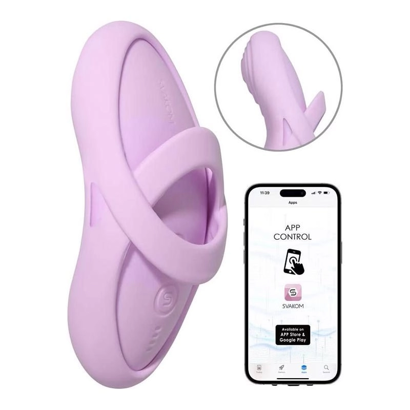 Stimulateur vibrant & chauffant en silicone - Svakom Echo 2 (Rose)