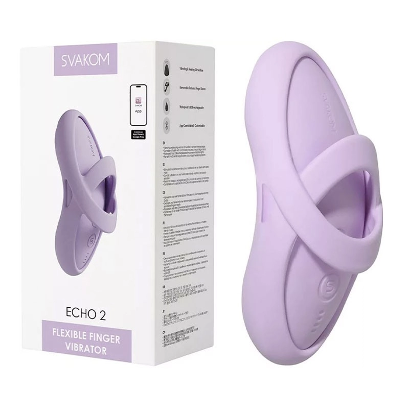 Stimulateur vibrant & chauffant en silicone - Svakom Echo 2 (Rose)