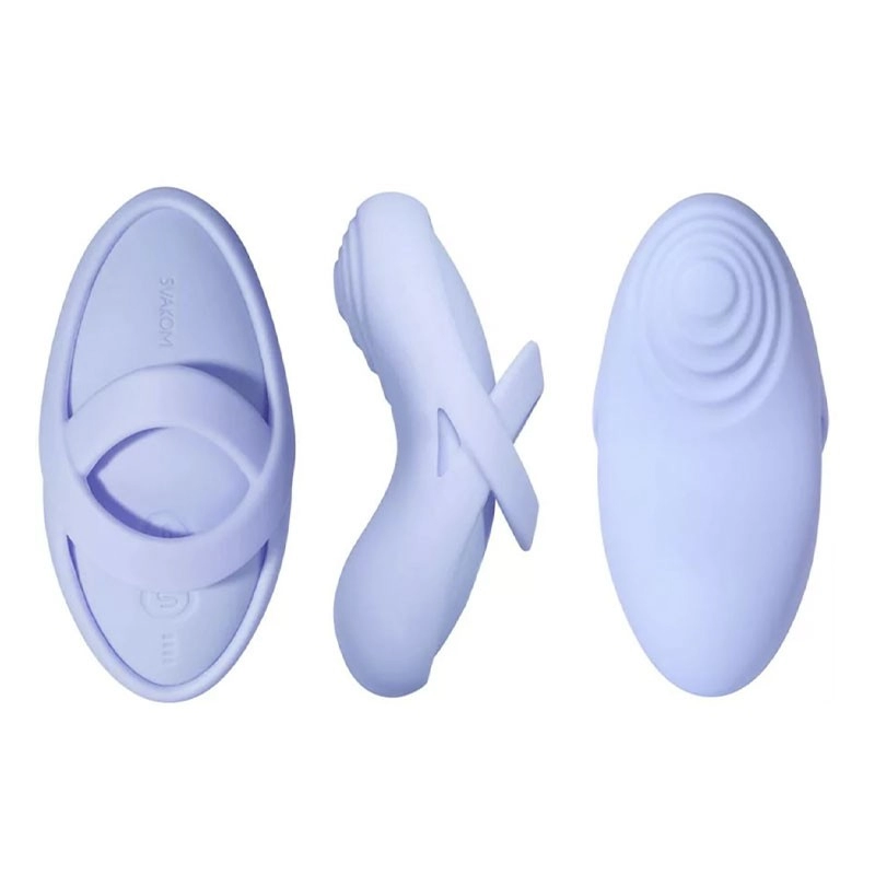 Stimulateur vibrant & chauffant en silicone - Svakom Echo 2 (Bleu ciel)