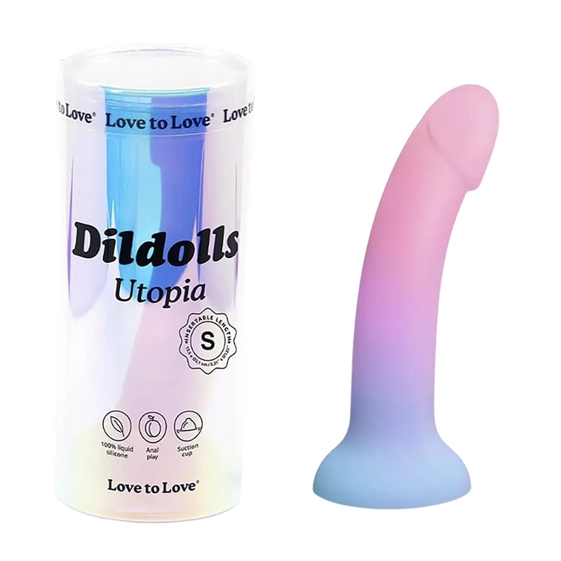 Dildo Love to Love Dildolls Utopia – 13,5 cm – Rosa & Blau