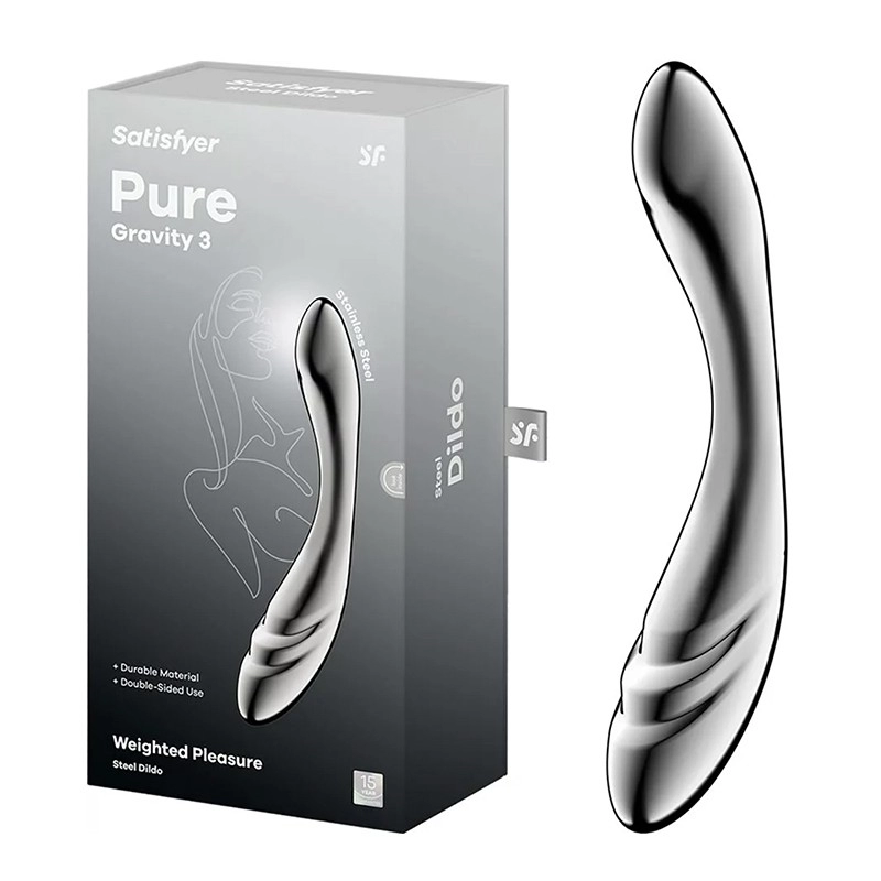 Dildo en acier inoxydable Satisfyer Pure Gravity 3