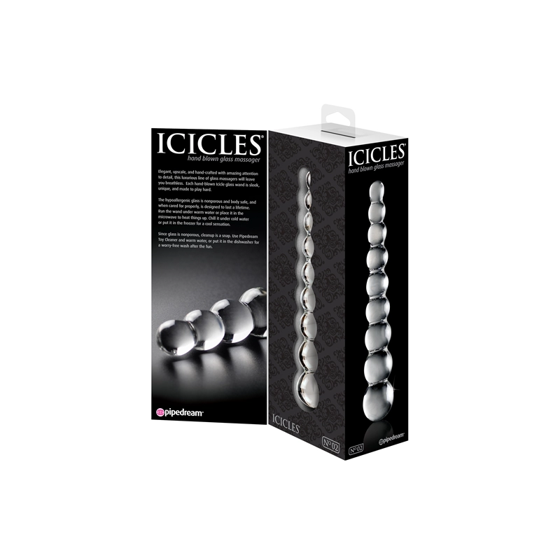 Anal Dildo aus Glas ICICLES N° 2