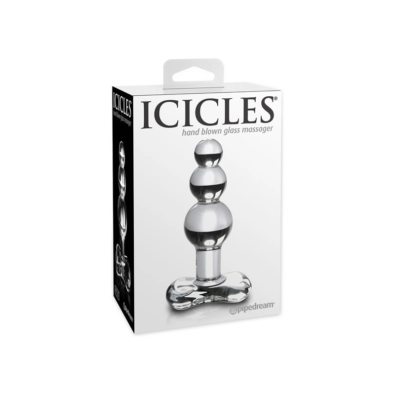 Progressiver Analplug aus Glas - Icicles No. 47