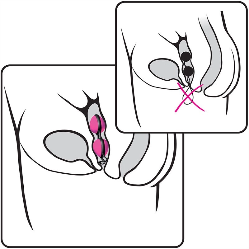 Joyballs schnurlose Geisha Balls (Pink & Schwarz) - Joydivision