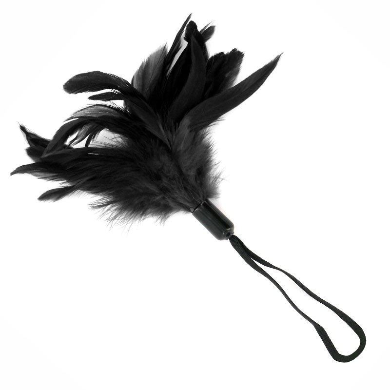 BDSM Tickler Pleasure Feather Black - Sportsheets
