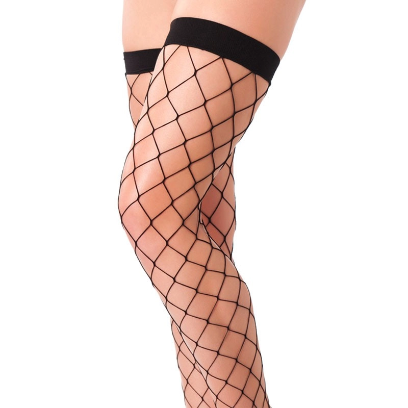 Rimba Black stockings wide fishnet stockings - 1477